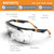 DEX FIT Safety Work Over Glasses SG210 OTG; Z87 Eye Protection for Men & Women, Fog & Scratch Resistant, Adjustable, UV Block (Black & Orange Frame, Clear Lens)