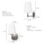 Hunter - Nolita 1-light Brushed Nickel, Small Sconce Light, Dimmable, Modern Style, for Bedrooms, Kitchens, Foyers, Bathrooms - 19889