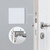 HOME MASTER HARDWARE Self Adhesive Wall Protector Square 4 inch, 10 Pack Door Handle Wall Shield Guard Door Stop, Rigid Vinyl Wall Protection Pad White