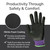 ADVANCED GLOVES – NiTex P-200 Nylon Nitrile Gloves, Breathable Nitrile Foam Coated Utility Gloves for Insulated Grip, Purple, 3-Pair, Medium