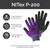 ADVANCED GLOVES – NiTex P-200 Nylon Nitrile Gloves, Breathable Nitrile Foam Coated Utility Gloves for Insulated Grip, Purple, 3-Pair, Medium
