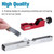 PQY Universal Spark Plug Gap Tool with 32 Blades Steel Feeler Gauge for Most 10mm 12mm 14mm 16mm Spark Plugs Red