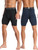 TELALEO 5 Pack Compression Shorts for Men Spandex Sport Shorts Athletic Workout Running Performance Baselayer Underwear Black L