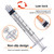 Arrebol 3ml syringe with luer lock needle,Plastic Disposable Syringe Tool for Scientific Labs,Liquids Refilling,Measuring,Individually Sealed Packaging (3ml with 25G1.5inch Needle 100-Pack)