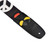 Amumu World Peace Guitar Strap adjustable for Acoustic, Electric, Bass Guitars, with 3 pick holders - Black