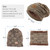 LCZTN Mens Winter Beanie Hat Scarf Set Warm Fleece Lined Knit Ski Hats Slouchy Skull Cap for Unisex Gift (Khaki)