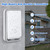 【No Battery Required】 Wireless Doorbell Waterproof, AURTEC Door Chime Kit with 1 Plug-in LED Flash Receivers & 1 Press Self-Powered Transmitter, 51 Chimes and 4 Volume Levels, White…