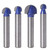 Eyech 4pc Core Box Router Bit Set Carbide 1/4 Inch, Round Nose Cove Box Router Bits Set Woodworking Milling Cutter 1/4",5/16" ,3/8",1/2"