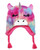 Newfancy Kids Little Girls Unicorn Beanie Winter Hat Rainbow Faux Fur Plush Fleece Lined Earflap Cap Pink