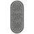 Antep Rugs Alfombras Modern Bordered 2x5 Non-Skid (Non-Slip) Low Profile Pile Rubber Backing Kitchen Area Rugs (Gray, 2' x 5' Oval)