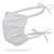Gildan Adult Reusable 3-Layer Tie-On Cotton Face Mask (48 Pack), White (48 Pack), Adult: 6.5" x 7" (13" straps)