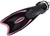 Cressi Palau Adjustable Open Heel Fins, Black/Pink, M/L