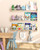 Bidami Nursery Book Shelves 34 inchs, Floating Book Shelves for Wall Nursery, Wall Mount Nursery Shelves Set of 3, Perfect for Living Room, Kids Room, Playroom & Bedroom.