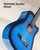 Moukey 38" Acoustic Guitar for Beginners Kids Youth Adult Cutaway Guitarra Acustica Kit with Chord Poster, Gig Bag, Tuner, Picks, Nylon Strings, Capo, Strap - Blue