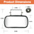 8" x 4" Universal Magnetic Tractor Mirror Stainless Steel Convex Rear View Mirror with U-Bracket for Trucks Tractors Forklifts (Pack of 1)