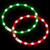 BSEEN Light Up Dog Collar - 2 Pack LED Dog Collar Rechargeable, Silicone Cuttable Glow in The Dark Dog Collar Light, Flashing Safety Dog Lights for Night Walking (Red+Green)