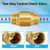 Boltigen 2Pcs 1in NPT Spring Check Valve, Brass Non Return One Way Check Valve, Vertical Inline Water Backflow Preventer for Well, Pump, Tank (1" Male x 1" Male(DN25))