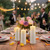 Raycare 2Pcs 4'' X 10'' Large Waterproof Outdoor Flameless Candle, Battery Operated LED Candles with Remote Control and Timer, Electric Fake Plastic Pillar Candles, Ivory