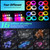 Split Car Starlight Headliner Kit, 4 Colors 12W Meteor Fiber Optic Star Ceiling Lights, 1200pcs*0.02in*9.8ft+240 RGBW Shooting Stars Lights for Car Home Theaters Roof Décor