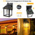 UOOIUMOY 2 Pack Solar Wall Lights Outdoor, Dusk to Dawn LED Porch Lights Fixture, Motion Sensor Solar Sconce Waterproof with 3 Modes Wall Mounted for Garage Patio Front Door Backyard 6.7"x6.7"x11.7"