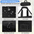 Disc Golf Storage Bag 25 X 10.2 X 10.2 Inch Large Capacity Can Hold 36+ Discs with 3 Dividers and Multi Side Pockets, Black