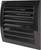 Vent Systems 4” Inch Black Plastic Exterior Vent Hood Cap – Heavy-Duty Louvered Cover with Backdraft Damper and Mesh Screen – HVAC Exhaust Grille for Bathroom Dryer Garage Outdoor Walls
