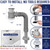 Bathroom Sink Drain Kit with Flexible Expandable Pipe: Odor-Free & Backflow-Preventing, Space-Saving Design without a P-trap, For 1-1/4'' & 1-1/2'' Drain Hole (Chrome, Without Overflow)