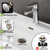 Bathroom Sink Drain Kit with Flexible Expandable Pipe: Odor-Free & Backflow-Preventing, Space-Saving Design without a P-trap, For 1-1/4'' & 1-1/2'' Drain Hole (Chrome, Without Overflow)