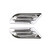 KACEPAR Exterior Car Air Flow Fender Side Vent Decoration Sticker, Front Side Fender Air Vent Grille Decoration Cover Trim, Universal Fit Pair, Chrome
