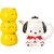 Sanrio SAN4557 Pochacco and Peachan's 3 Sisters, Teapot, Approx. 13.5 fl oz (400 ml), 1 & Tea Cup Approx. 5.3 fl oz (160 ml), 3 Pieces, Tableware Set, Tableware, Goods, Miscellaneous Goods, Birthday