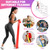 Resistance Bands Set, 5 Pcs Exercise Bands Long 150cm Workout Bands Stretch Bands for Exercise Elastic Band for Yoga Pilates Fitness Home Gym