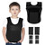 Weighted Vest for Kids (Small, Ages 4 to 7) Compression Vest for Kids Including 6 Removable Weights Black