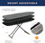 Ironing Board, Compact and Space Saver Ironing Board with Extra Thick 3 Layers Cover, Height Adjustable, Easy Storage with Smart Hanger and Heavy Duty Steel Legs, Black (13x43)