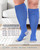 Doctor's Select 3 Pairs Plus Size Compression Socks Wide Calf | Bamboo Viscose Knee High Socks for Circulation Support | Nurses, Travel, Running | Blue, Teal, Dark Gray