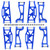 FriHobby Aluminum Suspention A-Arms for Traxxas WideMaxx 8995 8998 8999 Upgrades, Front and Rear, Upper and Lower (Blue)