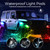 icicar 10 Pods Aluminum LED Rock Lights, APP Control Dual Remote RGB Waterproof Off Road Underglow Kit with Music Mode for Trucks ATV UTV RZR RV Boats