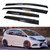 Fits for 2009-2014 Honda Fit GE8 Hatchback 3D Wavy JDM Mugen Style Window Visors Rain Guards Deflectors