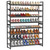 NEYCIL Large Shoe Rack 8 Tier Shoe Organizer, Heavy Duty Metal 4-Tier Stackable Shoe Storage Vertical Shoe Rack for Closet Front Door Entrance, Up to 50 Pairs, 44.8" W x 11.4" D x 56.7" H, Black
