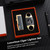 Kirenp Butane Torch Lighter and Cutter Set, with Quad Jet Flames (without Butane Fuel (Lighter & V Cutter Set), Carbon Fiber Gold