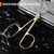 BEZOX Curved Cuticle Scissors - Precision Manicure Scissor Nail Cuticle Trimmer, Professional Stainless Steel Nail Scissors for Cuticle Care, Cuticle Cutter Small Scissors for Women - Golden