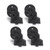VOOWO 4 Pcs Detachable Replacement Wheels for Rolling Duffle Bag, Spinner Wheels for foldable travel bag, No Screws Included