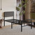 Fly-CTsoar 18 Inch Twin Bed Frame with Upholstered Headboard and Footboard, Heavy Duty Metal Slats, with Under Bed Storage, No Noise, No Box Spring Needed, Easy Assembly, Black