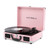 Victrola Journey II (2025 Model) – Bluetooth Suitcase Record Player – Built-in Stereo Speakers with Enhanced Bass, 3-Speed Turntable, Bluetooth Input and Output, RCA & Headphone Outputs (Pink)