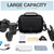 RAINSMORE Camera Bag, Small DSLR/SLR/Mirrorless Camera Sling Bag Waterproof Camera Case with Tripod Holder & Rain Cover Compact Crossbody Camera Bags for Photographers Everyday Shoulder Bags, Black