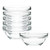 Iyulania 1.5 oz Clear Glass Bowl, Mini Prep Dish for Salt and Spices, Dishwasher and Microwave Safe, Stackable, Set of 6