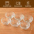 Iyulania 1.5 oz Clear Glass Bowl, Mini Prep Dish for Salt and Spices, Dishwasher and Microwave Safe, Stackable, Set of 6
