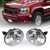 G-PLUS Bumper Fog Lights w/Bulbs Compatible With GMC Acadia Yukon Pontiac 2007-2014 /Fit Chevy Avalanche Camaro Suburban Tahoe, Driving Lamps Pair,Clear Lens Black Housing Faro Antiniebla