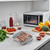 Microwave Bacon Cooker, HOMOMSAE Large Food Grade Soft Silicone Grooved Meat Bacon Tray for Oven, Holds 4-6 Strips of Bacon - 10 inch, Grey