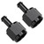 Podavelle 10AN Female to 3/8 Barb Hose Fitting Adapter Straight Swivel Aluminum Black 2PCS