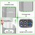 GFWARE Toothbrush Holders with Cover - 5 Slots Tooth Brush Holder for Bathroom, Detachable Bathroom Counter Organizer with Drainage Kids Toothbrush and Toothpaste Holde, Silver